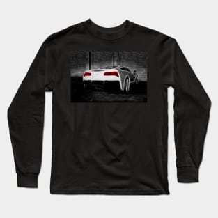 C7 - Corvette - black white Long Sleeve T-Shirt